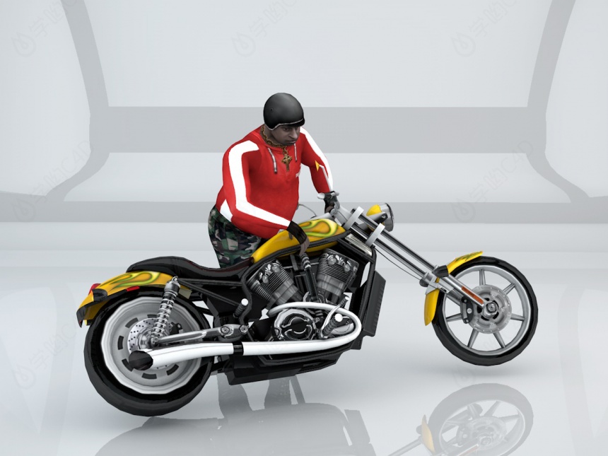 游戏摩托车C4D模型