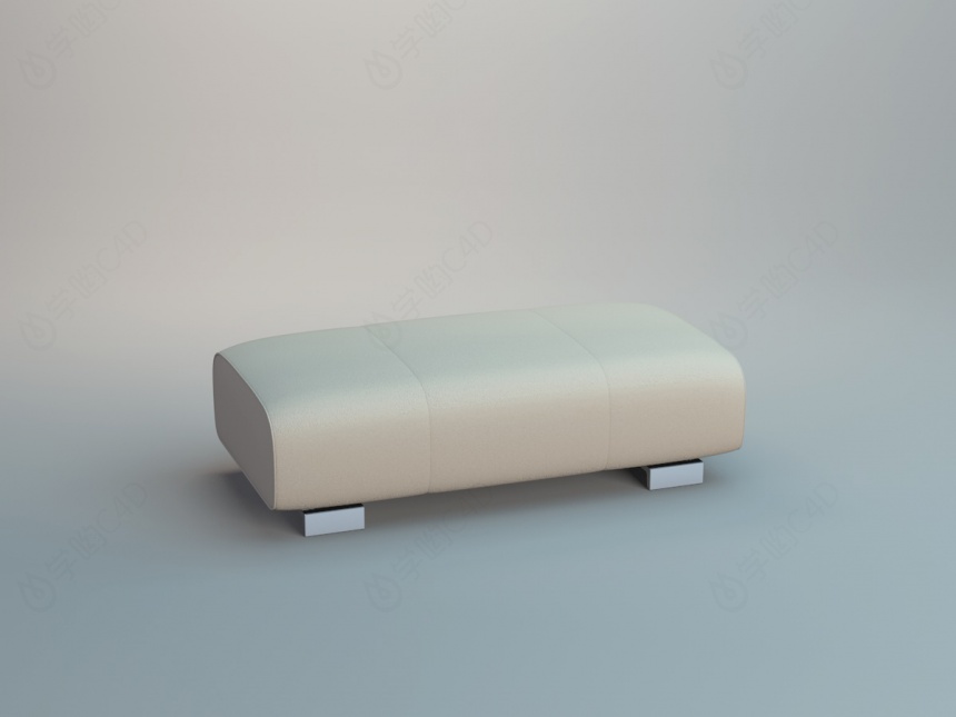 白色沙发凳C4D模型
