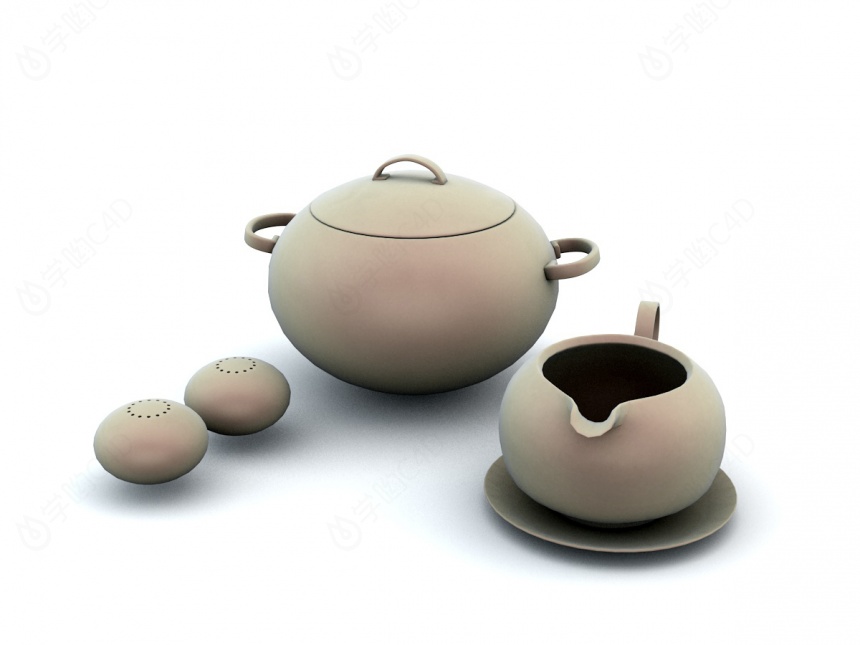 茶壶C4D模型