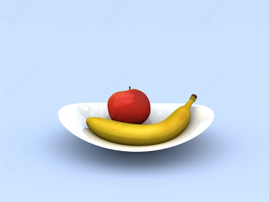 香蕉苹果C4D模型