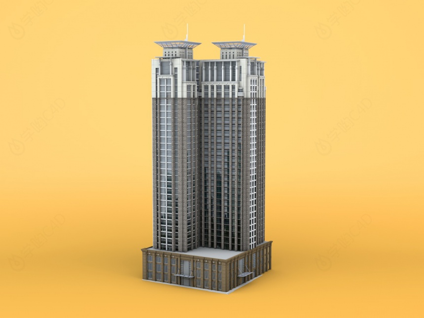 商业大楼C4D模型