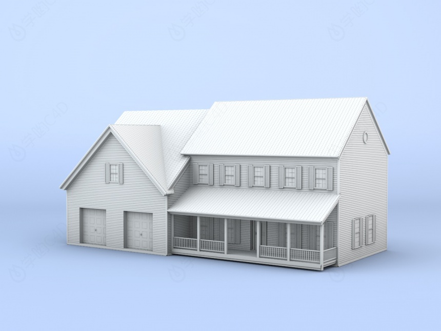 欧式乡村楼C4D模型
