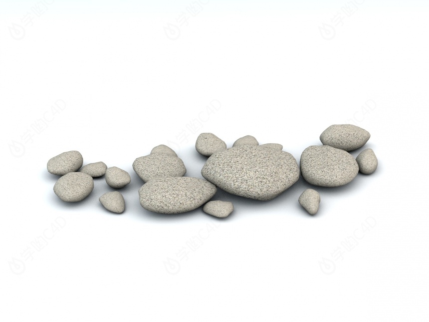 石头C4D模型
