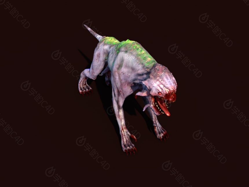 地狱犬C4D模型