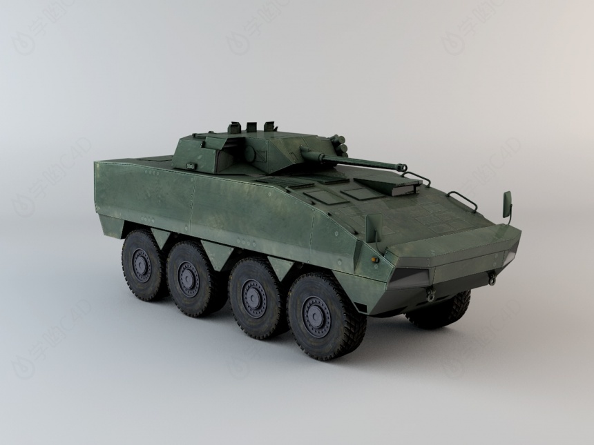 坦克车C4D模型
