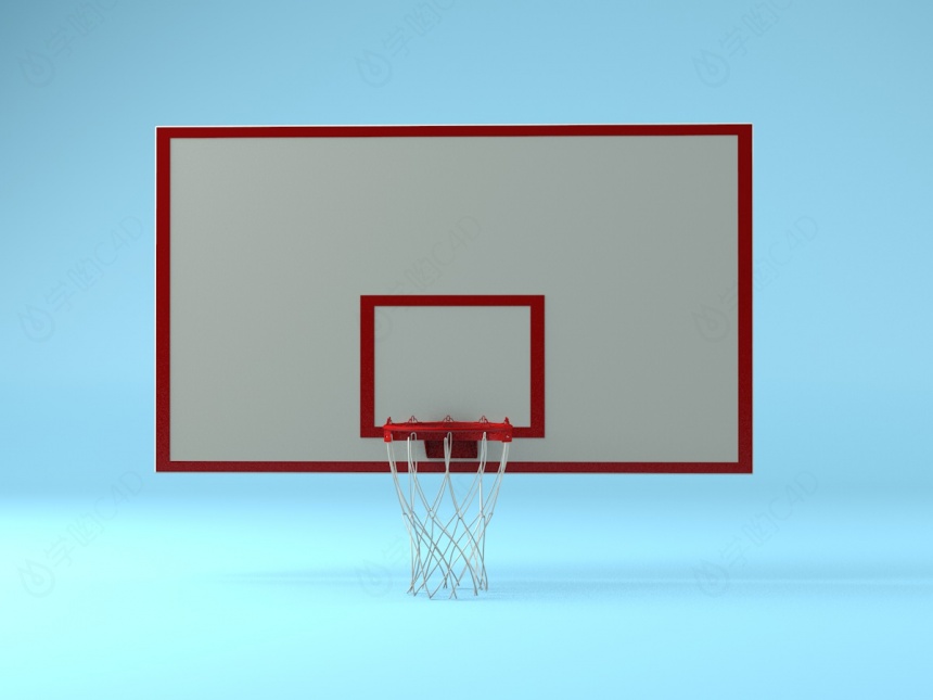 篮球板C4D模型