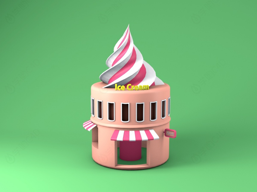 冰淇淋房子C4D模型