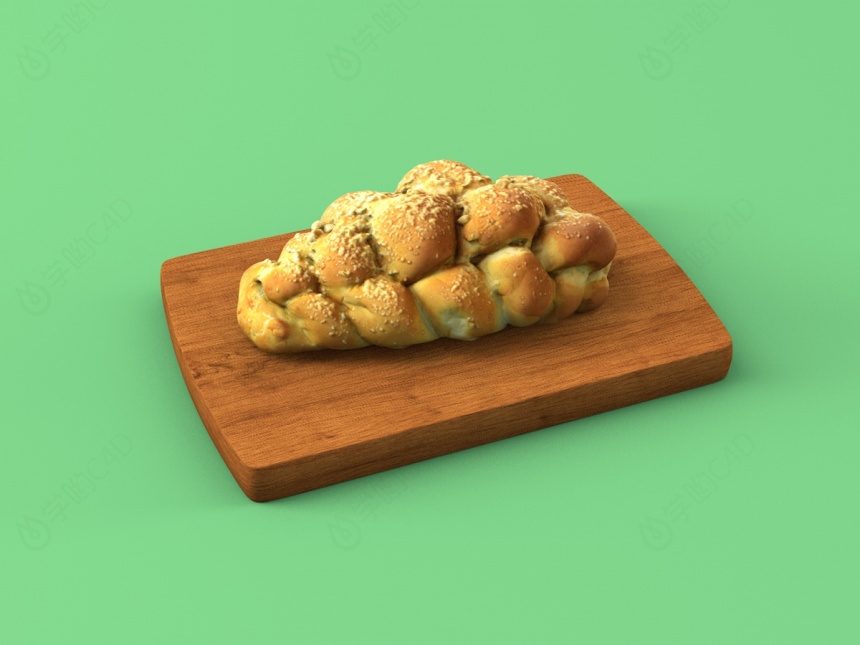 面包C4D模型