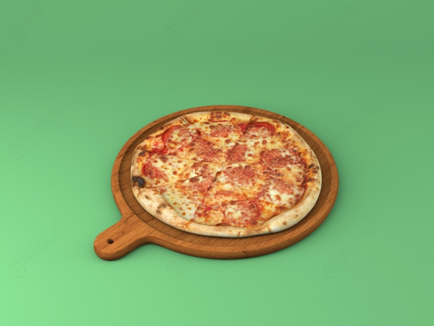 披萨C4D模型