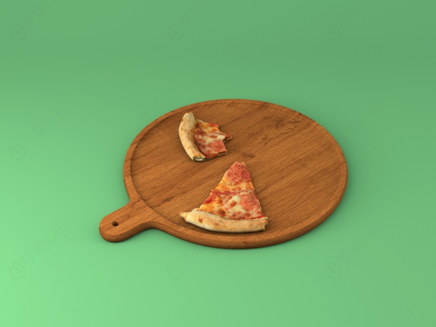披萨C4D模型