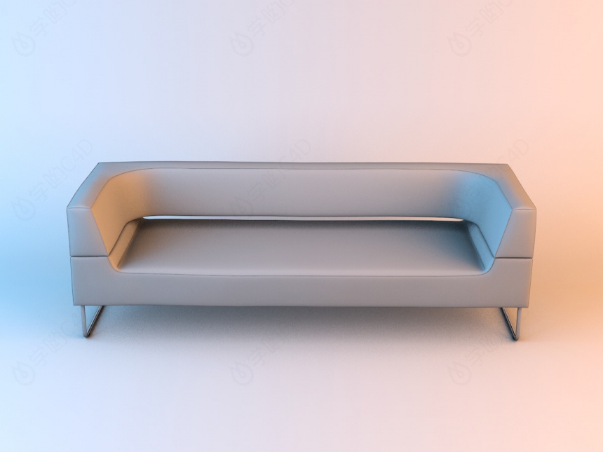 布艺双人沙发C4D模型