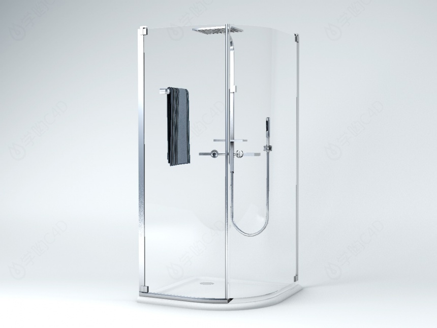 玻璃淋浴房C4D模型