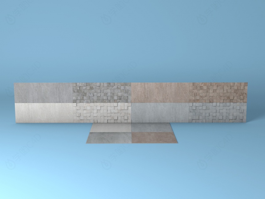 卫浴地瓷砖C4D模型