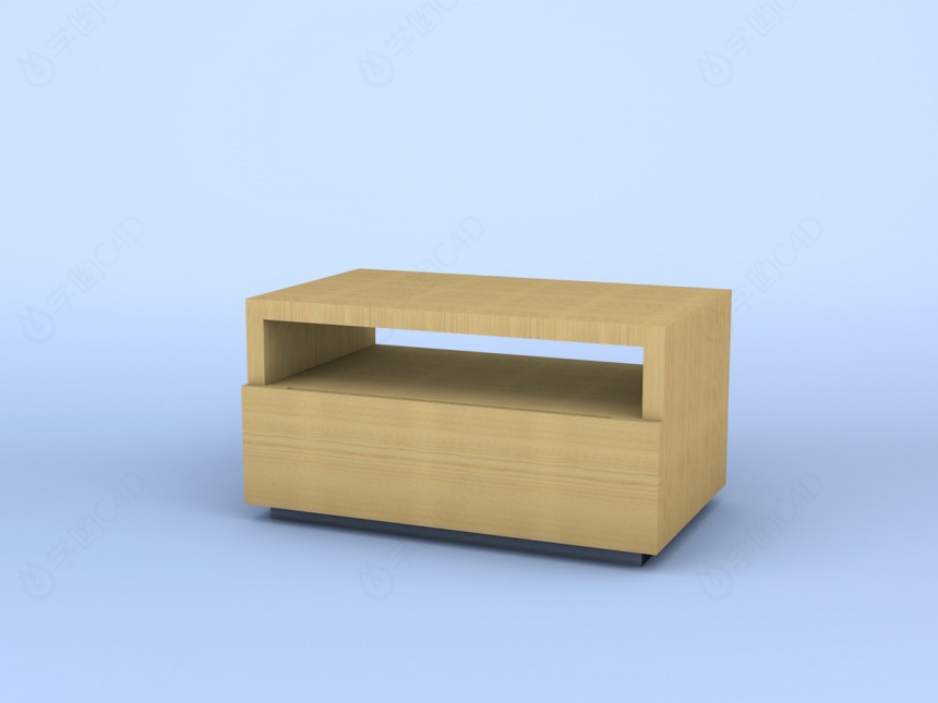 现代床头柜C4D模型