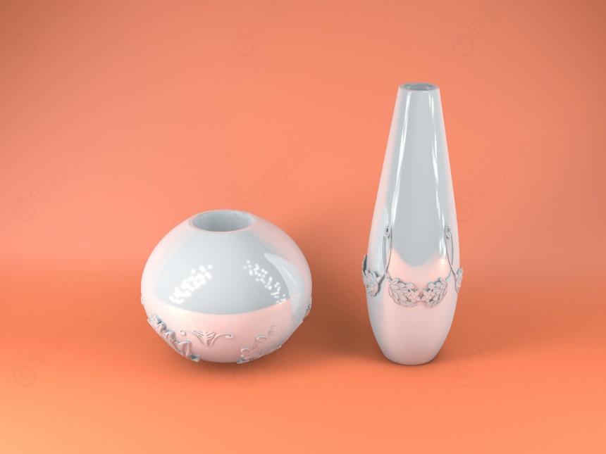 雕刻花瓶C4D模型