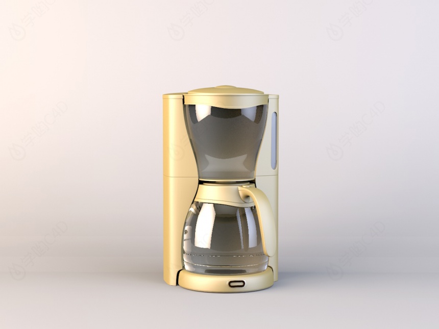 全自动飞利浦咖啡机C4D模型