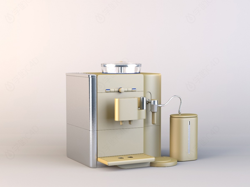 高档新款咖啡机C4D模型