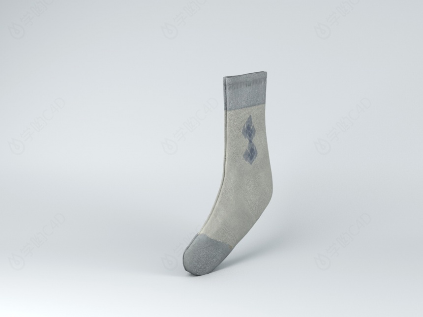 长筒袜子C4D模型