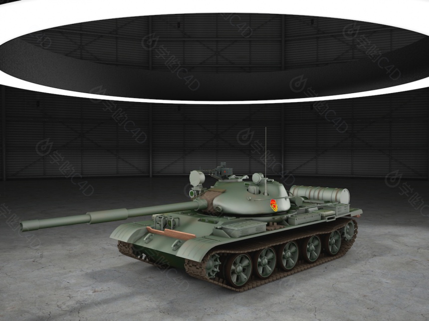 中式WZ131轻型坦克C4D模型