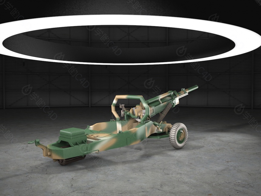 军事榴弹炮C4D模型