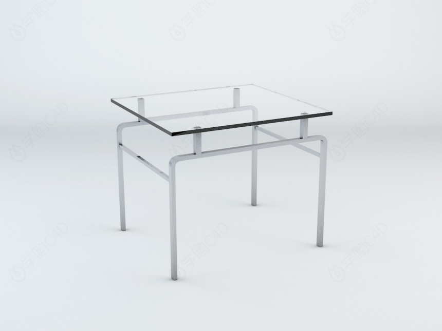 玻璃台面方桌C4D模型