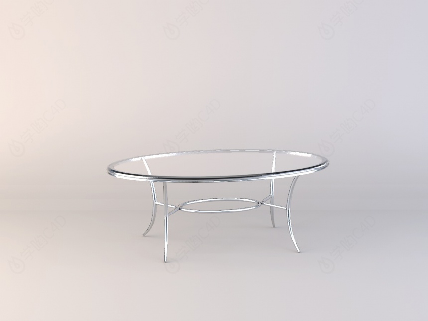 玻璃台面桌C4D模型