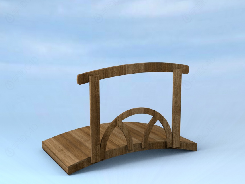 木桥C4D模型