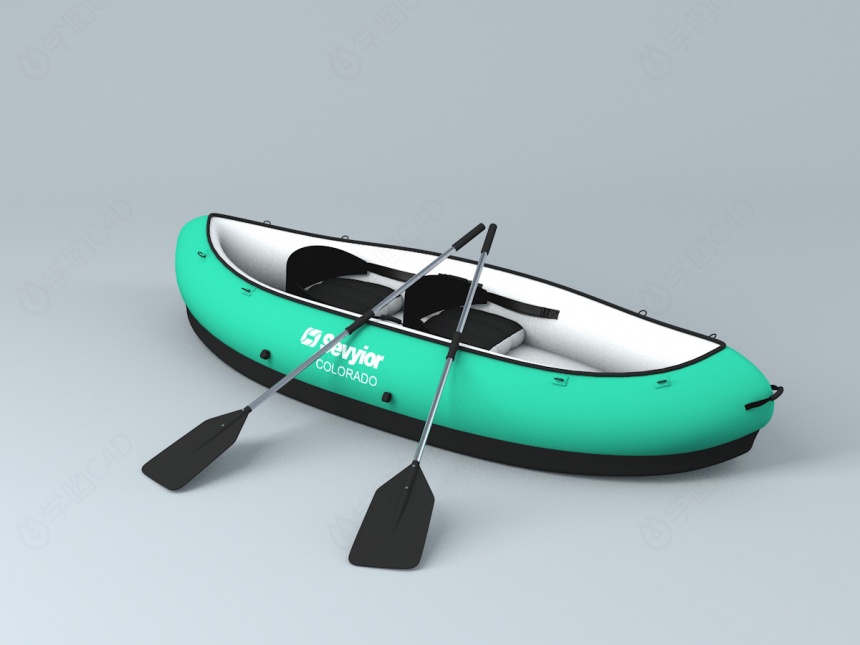 绿色滑雪板C4D模型