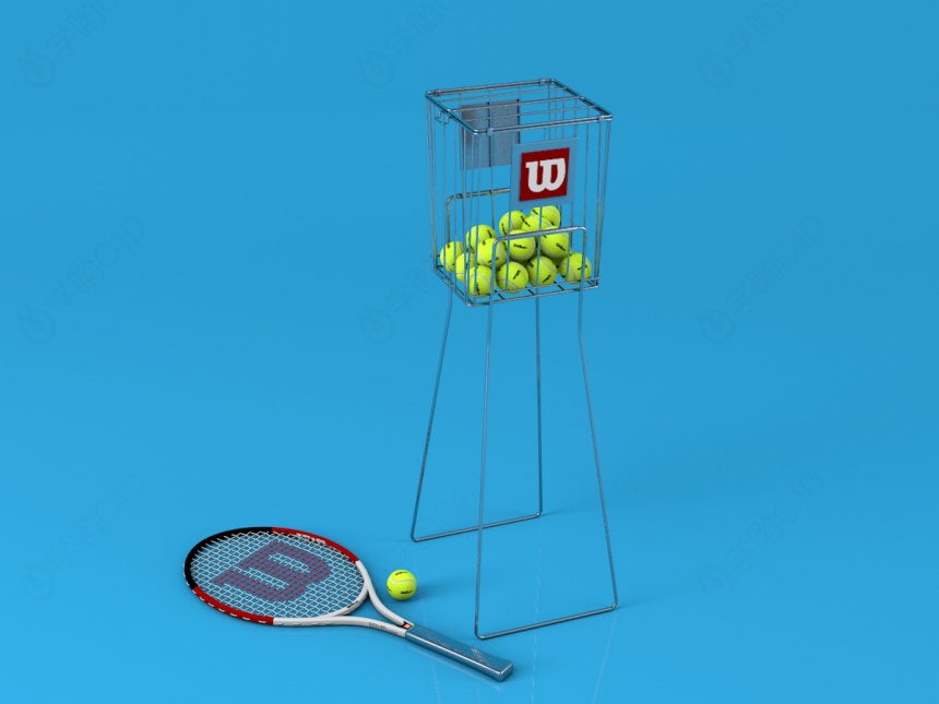 网球工具C4D模型