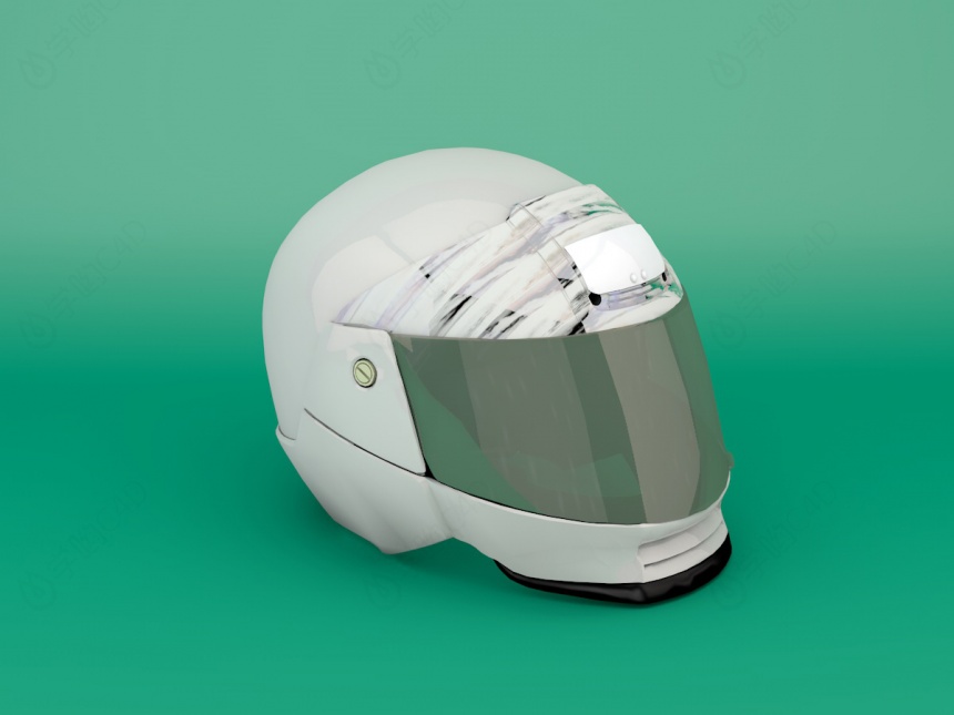 摩托车头盔C4D模型