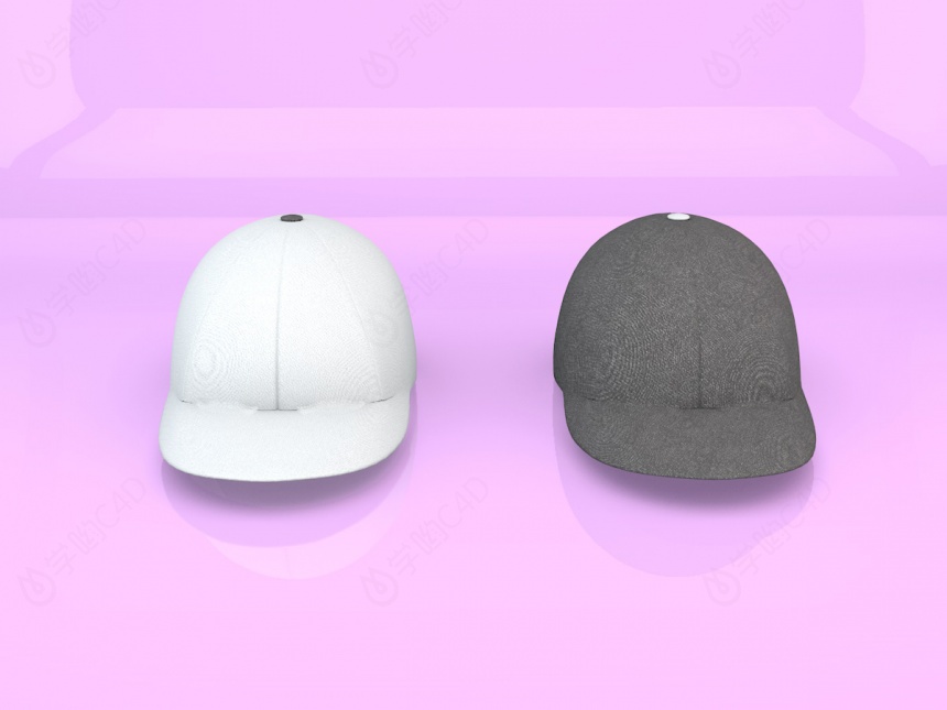 白色帽子C4D模型