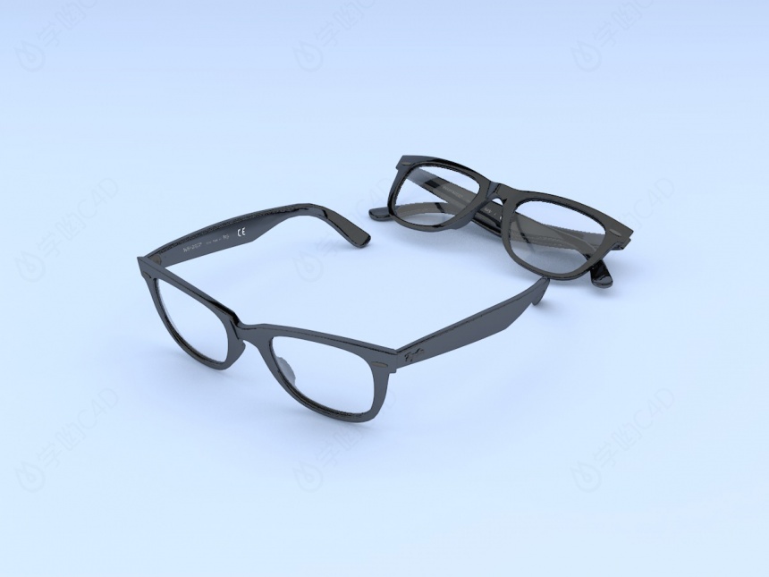 眼镜C4D模型