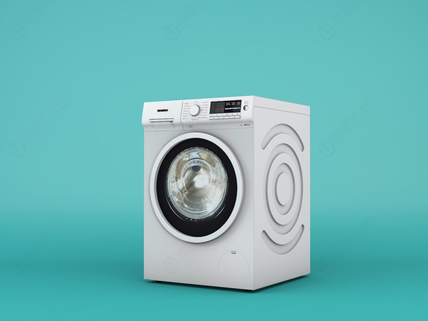滚筒洗衣机C4D模型