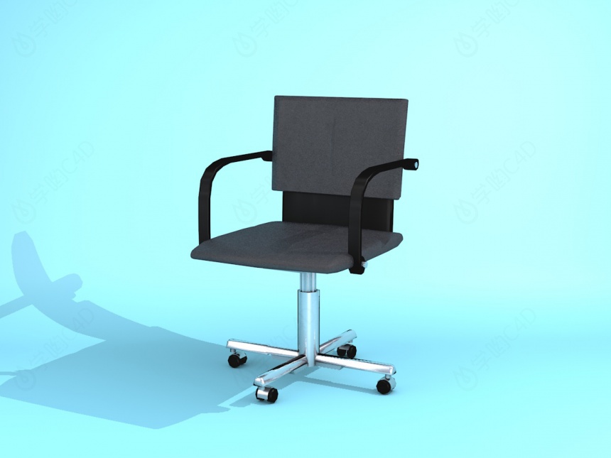 现代办公扶手椅C4D模型