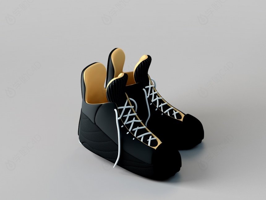 滑冰鞋C4D模型