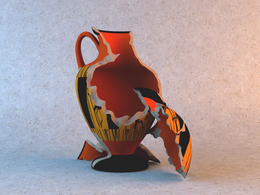艺术陶瓷花瓶摆件C4D模型