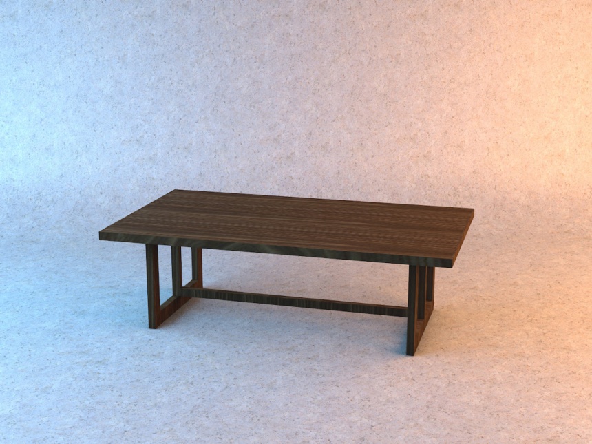 木质餐桌C4D模型