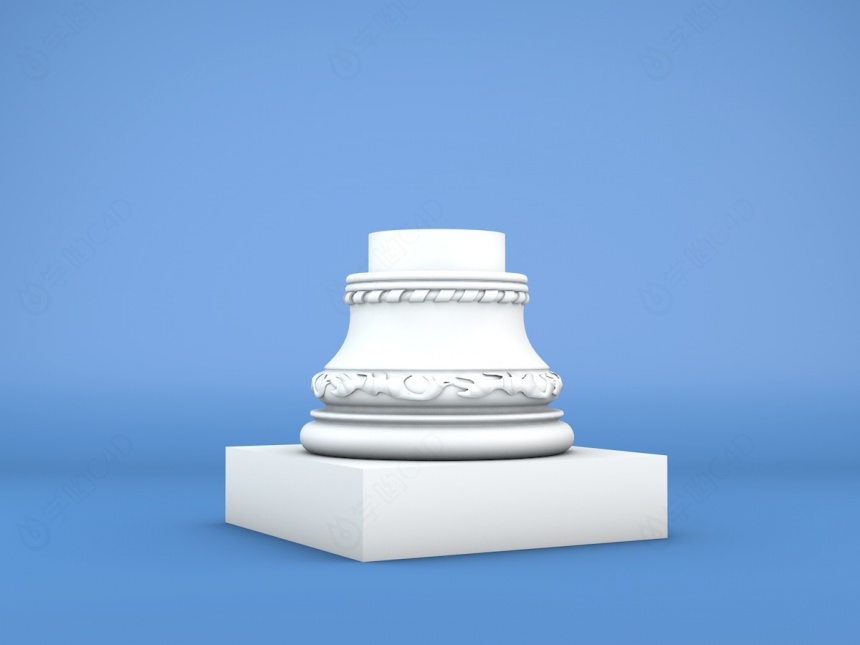 石膏柱底C4D模型