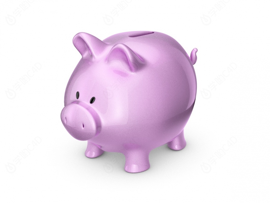 小猪存钱罐C4D模型