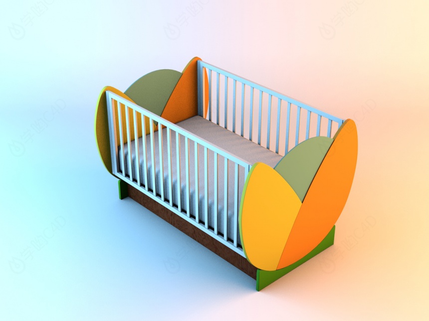 婴儿床C4D模型