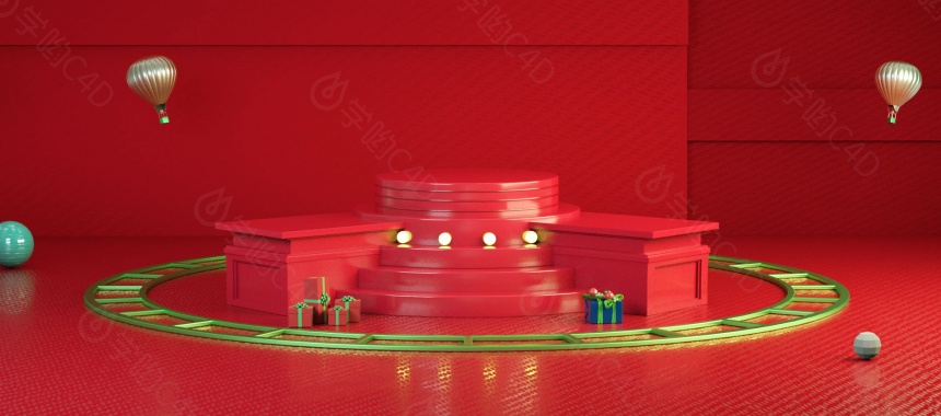 网红舞台C4D模型