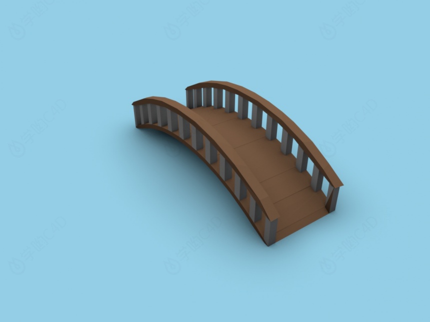 小桥C4D模型