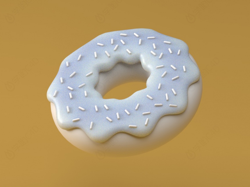 食物甜甜圈C4D模型