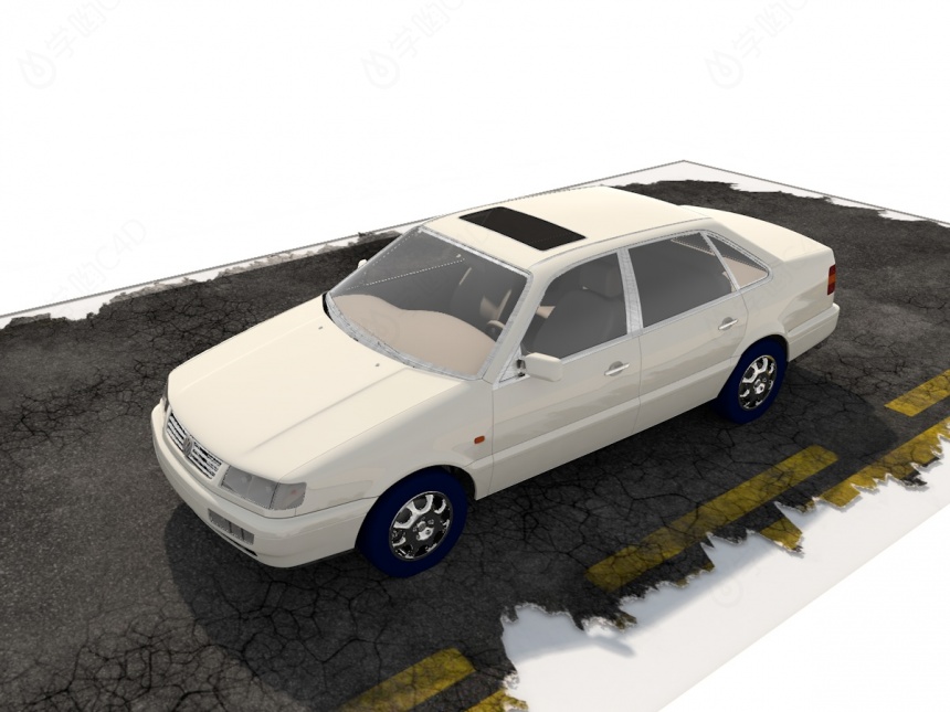 现代交通工具汽车C4D模型