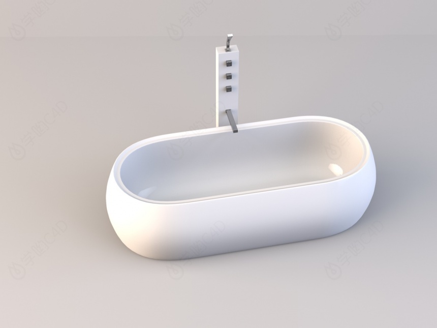 现代浴缸C4D模型