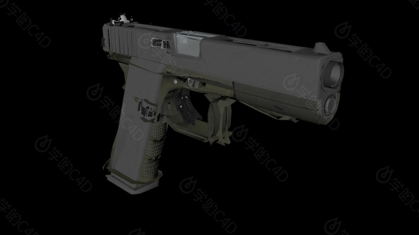 现代武器枪支C4D模型