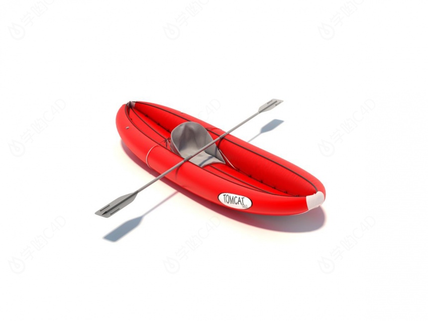 游乐设备皮滑艇C4D模型