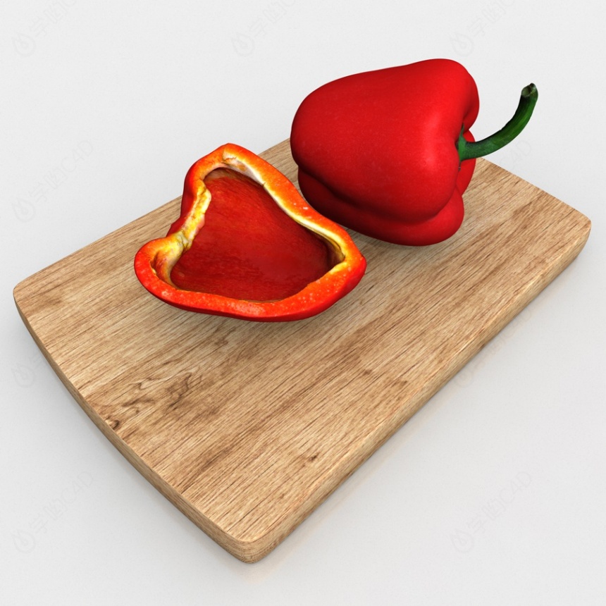 蔬菜红椒C4D模型