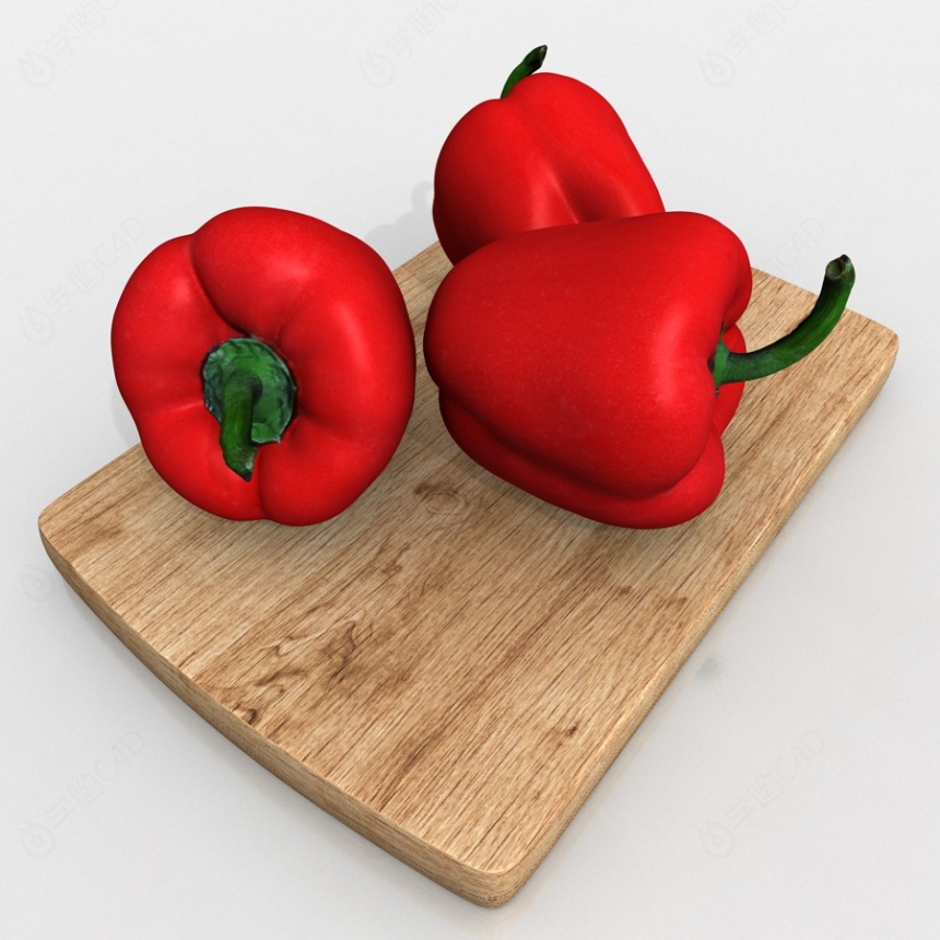 蔬菜红椒C4D模型