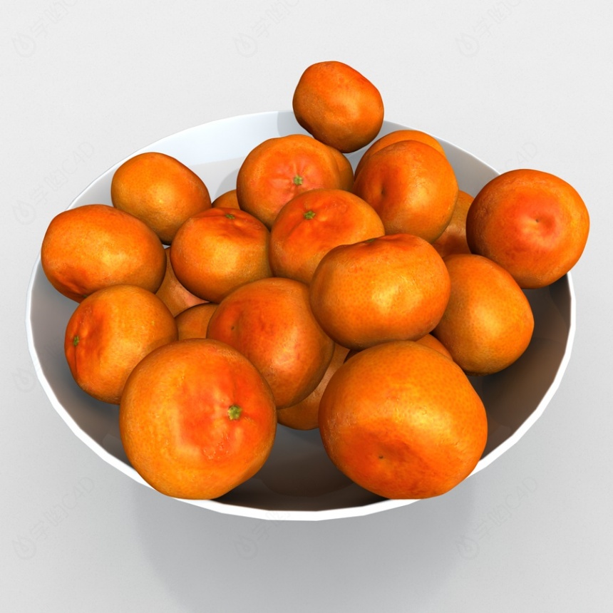 水果小橘子C4D模型